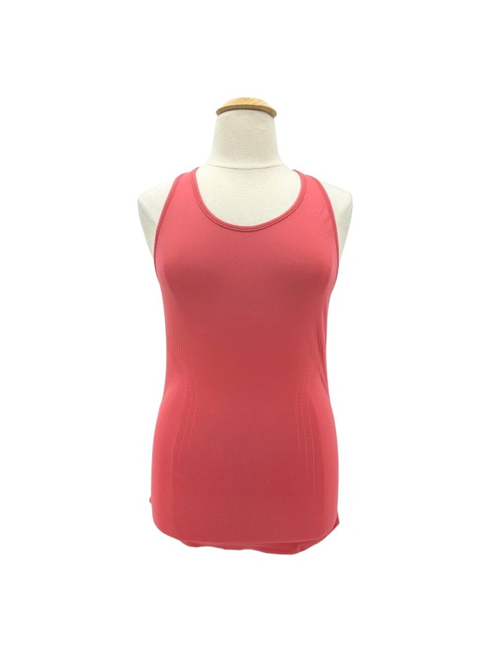 Athleta Womens XL Top Speedlight Seamless Tank Pink Racerback Ruched Fitted